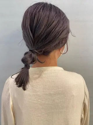 ミディアム カラー ヘアアレンジ 、 、のヘアスタイル