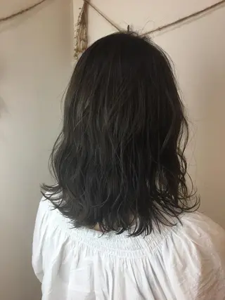 セミロング カラー 広がり、まとまらない お悩み改善/ 中田のヘアスタイル