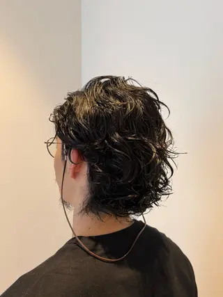 ミディアム パーマ 福永 縁のヘアスタイル