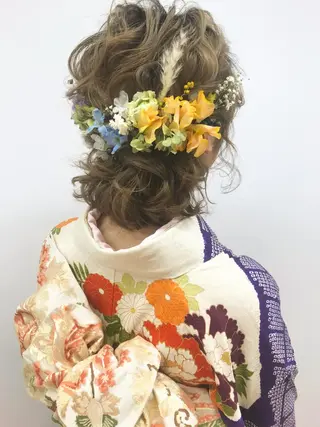 ヘアアレンジ あやか 白髪ぼかしハイライトのヘアスタイル