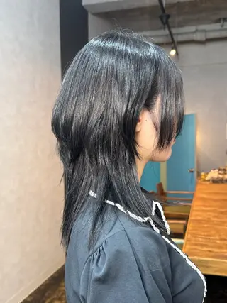 セミロング カラー 透明感カラー/パーマ 🌀アオノのヘアスタイル
