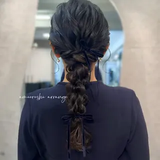 ロング ヘアアレンジ ヘアメイク/髪質改善 🎀Moeri🎀のヘアスタイル