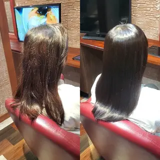 セミロング 髪質改善 常世田のヘアスタイル
