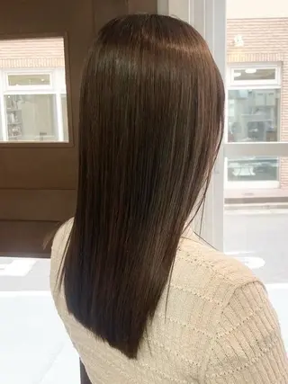 ミディアム 縮毛矯正✨カラー 🤍佐々木彩衣のヘアスタイル