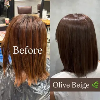 ミディアム カラー 艶カラー✨️髪質改善 🪽縮毛矯正mamiのヘアスタイル