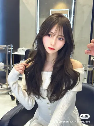 ロング 韓国✖️網紅🖤 パーマYURIYAのヘアスタイル