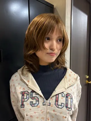 ミディアム カラー レイヤー/メンズ/ kaedeのヘアスタイル