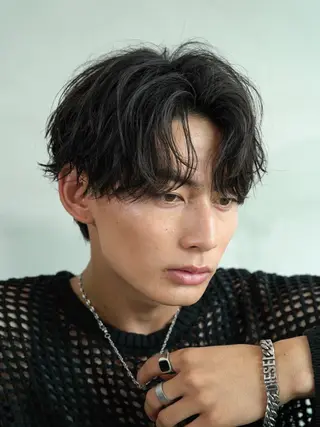 ショート カラー パーマ メンズ キッズ 栄💗メンズ|似合せ パーマ|haruのヘアスタイル