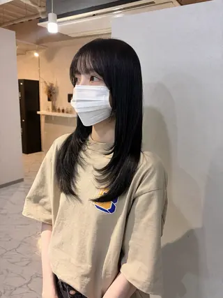 ロング カラー 🦋韓国/レイヤー 石川花奈🦋のヘアスタイル