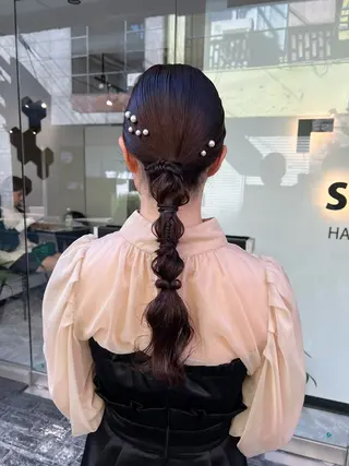 ロング カラー ヘアアレンジ 「sumi」 AMIのヘアスタイル