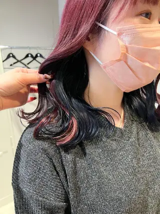 ミディアム カラー ヘアアレンジ 🩵 JURI🩵のヘアスタイル