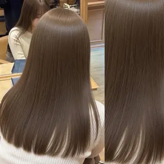 ロング カラー 👑髪質改善Wカラー 👑アユカのヘアスタイル