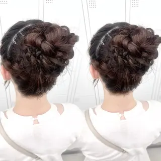 ヘアアレンジ ヘアアレンジエクステ 推し活 さな👶🏻のヘアスタイル