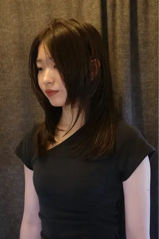 ロング カラー レイヤーカット 赤み消し　店長/大和のヘアスタイル
