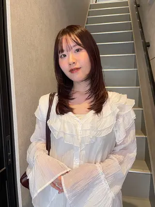 セミロング 三浦 ふたばのヘアスタイル