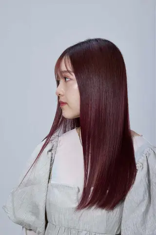 セミロング カラー 葛西 縮毛矯正のプロ ブリーチ矯正 青木俊のヘアスタイル