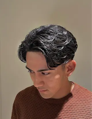 ミディアム パーマ 古谷 崇人のヘアスタイル