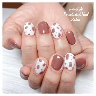 ミディアム ネイル 🐾enen style 🐾のネイルデザイン