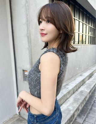 ミディアム 鎌倉 彩のヘアスタイル