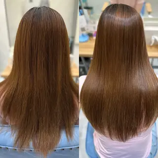 ロング パーマ 髪質改善🩵縮毛矯正 代々木/木下のヘアスタイル