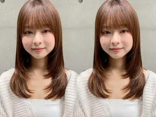 セミロング カラー レイヤー×髪質改善✨ 渋谷/佐藤侑哉のヘアスタイル