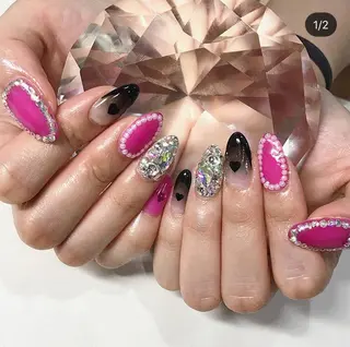 ネイル 渋谷/チップ長さ出し 👑アプレgel-xのネイルデザイン