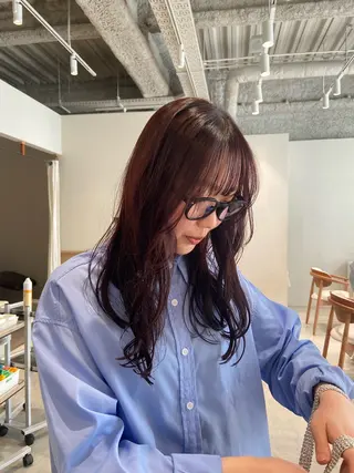 ロング カラー 石川 瑠琉のヘアスタイル