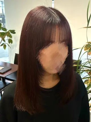 ミディアム カラー arika もえのヘアスタイル