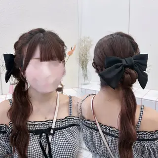 ロング ヘアアレンジ ゆうひ🎀艶カラー/ ヘアメ/チョコカラーのヘアスタイル
