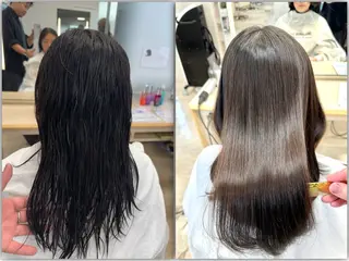セミロング 髪質改善・縮毛矯正 年間1500名担当♪のヘアスタイル