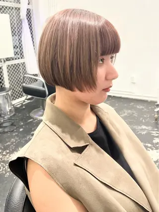 ショート カラー ヘアアレンジ HARU//原宿🤍 リピート率NO.1のヘアスタイル