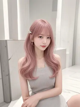 カラー ロング むら 結菜のヘアスタイル