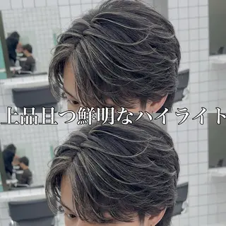 カラー メンズ 高崎 堅心のヘアスタイル