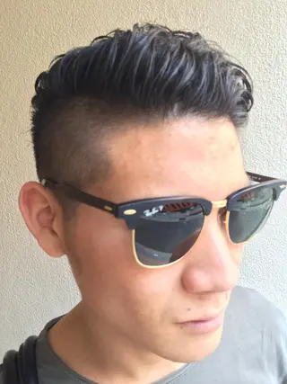 ショート パーマ メンズ 島田 竜也のヘアスタイル