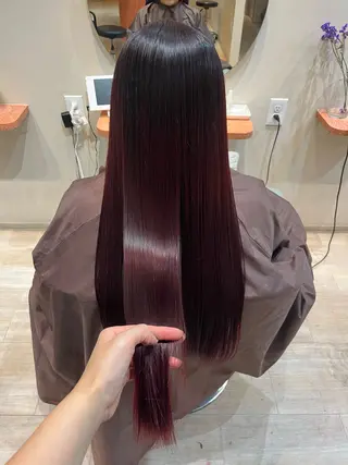 ロング カラー ramphy 柴原 夢奈のヘアスタイル