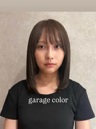 セミロング カラー 💎寒色特化💎 透明感カラーみきのヘアスタイル