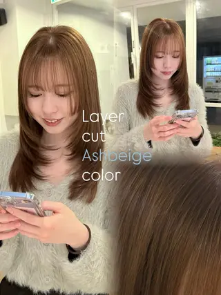セミロング カラー 【YARD.】 渡邊 こころのヘアスタイル