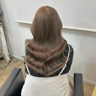 セミロング カラー ブリーチなしベージュ /ヘアセット/ミユのヘアスタイル