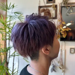 ショート カラー メンズ 💜推しインナー カラー/菊池柊真💜のヘアスタイル