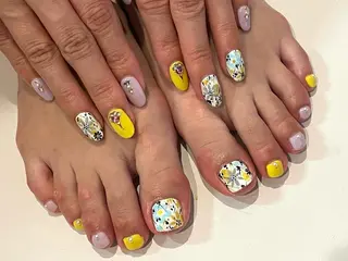 ネイル 韓国/ワンホン/長さ 出しつけ放題🎀のネイルデザイン