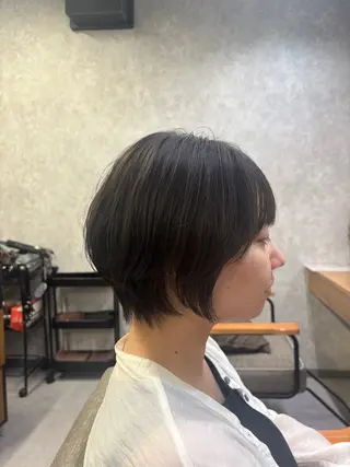 ショート ボブ.艶髪 髪質改善.縮毛矯正のヘアスタイル
