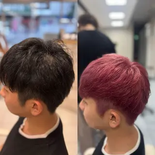 ショート カラー メンズ メンズ特化韓国風 パーマスタイル/りんのヘアスタイル