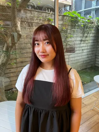 ロング カラー ミディアムレイヤー/ 艶カラー🎀 emiのヘアスタイル