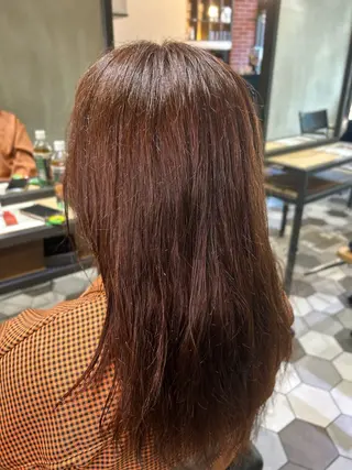 セミロング カラー ハイトーン🎨/ パーマ🌀/堀江輝起のヘアスタイル