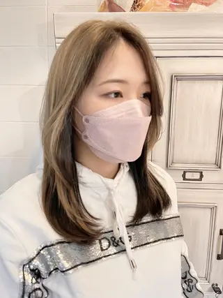 ロング カラー 髪質改善で 憧れの潤艶美髪にのヘアスタイル