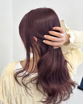 カラー ちはな‎🤍 ヘアセット／縮毛矯正のヘアスタイル