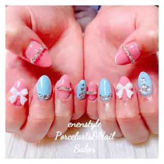 ミディアム ネイル 🐾enen style 🐾のネイルデザイン