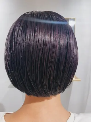 ショート カラー ボブパーマコテ巻き風 パーマNo1深江秀平のヘアスタイル