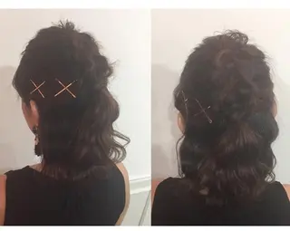 ショート ミディアム ヘアアレンジ 松田 由貴のヘアスタイル