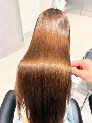 ロング カラー パーマ ヘアアレンジ 縮毛矯正/髪質改善/ ブリーチ毛/木元渓太のヘアスタイル